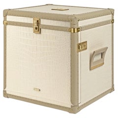 Estrecho Jewelry Trunk in Leather and Brushed Brass by Madheke