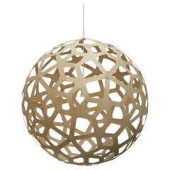 Lámpara colgante Coral 120 de contrachapado de bambú, diseñada por David Trubridge
