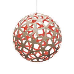 Lámpara colgante Coral 120 de contrachapado de bambú, diseñada por David Trubridge