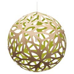 Floral 160 Pendant Lamp in Bamboo Plywood by David Trubridge