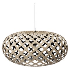 Kina 80 Pendant Lamp in 1 Side Painted Bamboo Plywood by David Trubridge