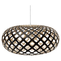 Kina 100 Pendant Lamp in 1 Side Painted Bamboo Plywood by David Trubridge