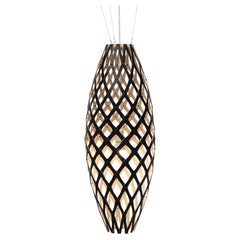 Hinaki 140 Pendant Lamp in 1 Side Painted Bamboo Plywood by David Trubridge