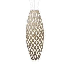 Hinaki 140 Pendant Lamp in 1 Side Painted Bamboo Plywood by David Trubridge