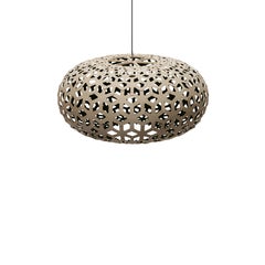 Snowflake 100 Pendant Lamp in 1 Side Painted Bamboo Plywood by David Trubridge