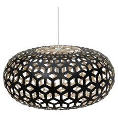 Snowflake 100 Pendant Lamp in 1 Side Painted Bamboo Plywood by David Trubridge