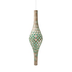 Nikau Pendant Lamp in Bamboo Plywood by David Trubridge
