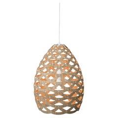 Lámpara colgante pequeña «Tui», de contrachapado de bambú, diseñada por David Trubridge