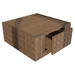 Low Table + 1 Drawer, Solid Wood by Sebastiano Zilio
