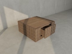Low Table + 1 Drawer, Solid Wood by Sebastiano Zilio