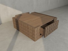 Low Table + 2 Drawer, Solid Wood by Sebastiano Zilio