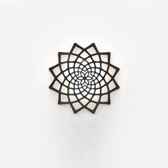 Sunflower Small Pendant Lamp in 2 Side Painted Bamboo Plywood by David Trubridge