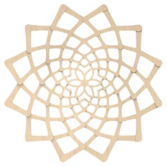 Sunflower Large Pendant Lamp in 1 Side Painted Bamboo Plywood by David Trubridge
