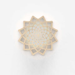 Sunflower Large Pendant Lamp in 1 Side Painted Bamboo Plywood by David Trubridge