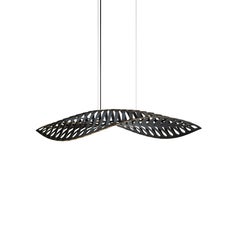 Navicula Small Pendant Lamp in 2 Sides Painted Bamboo Plywood by David Trubridge