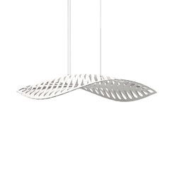 Navicula Medium Pendant Lamp in 2 Side Painted Bamboo Plywood by David Trubridge