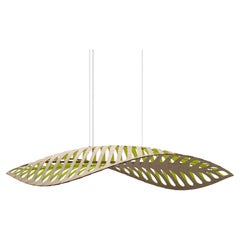 Navicula Large Pendant Lamp in Bamboo Plywood by David Trubridge