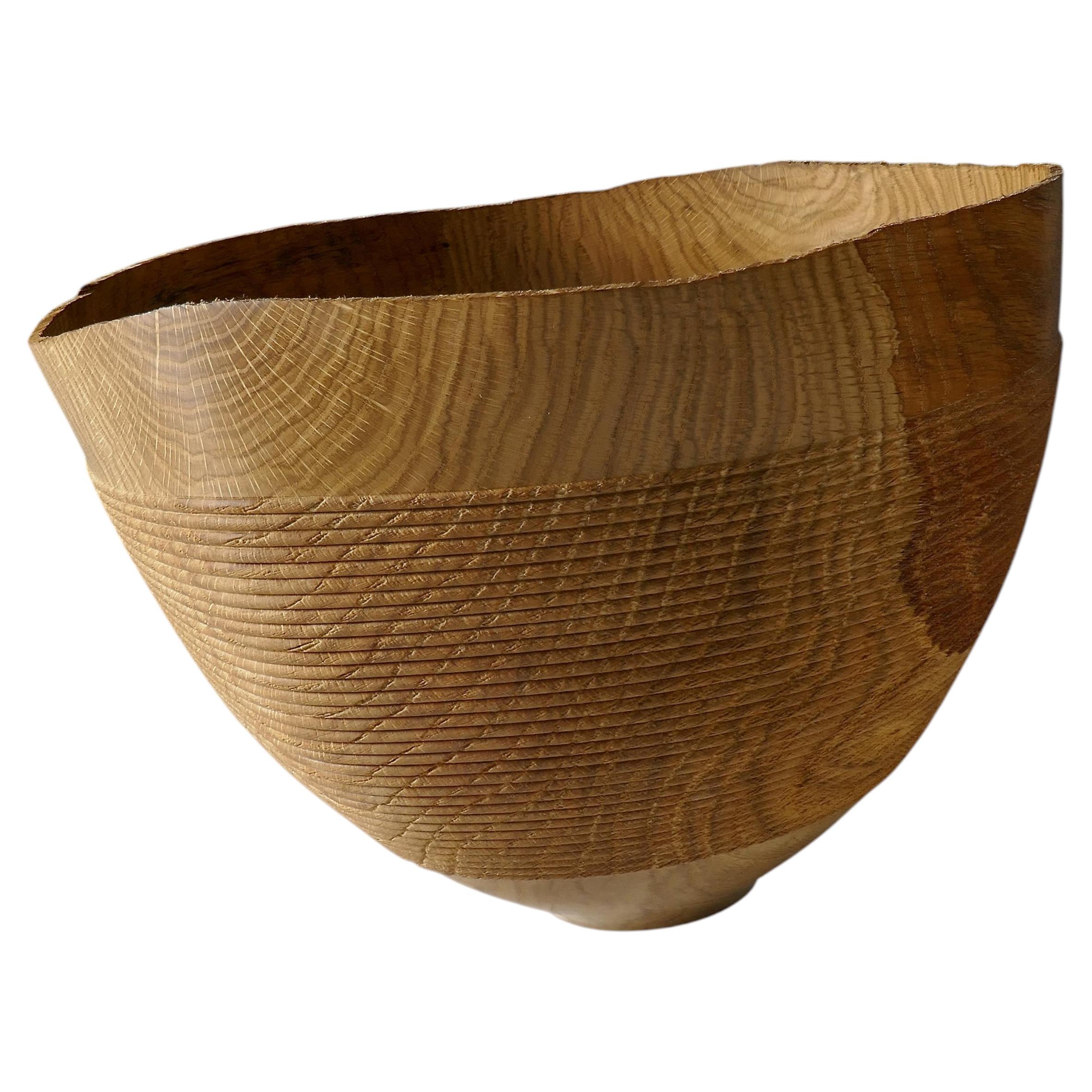 Rope Bowl in Oak Wood by Yann Marot