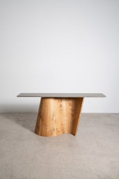 Pippy Oak, Anglesey Stone Altor Console Table by Mythology