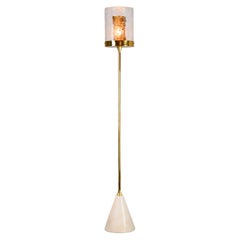 Lampe sur pied Ido F4 en marbre et laiton, par Jonathan Amar Studio