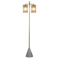 Ido F5 Floor Lamp in Marble & Brass by Jonathan Amar Studio