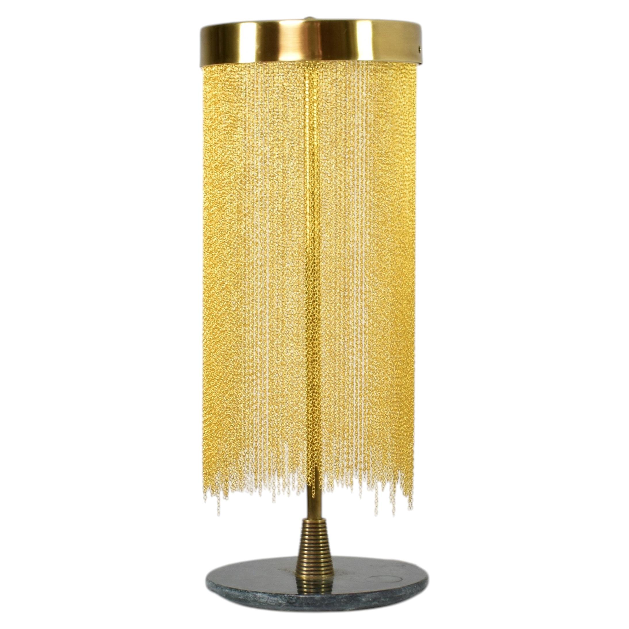 Idria T1 Tischlampe aus Messing und Marmor von Jonathan Amar Studio