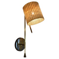 Ancora W2L Wall Lamp in Brass & Rattan by Jonathan Amar Studio
