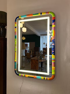 Aurea G Wall Mirror in Stainless Steel by Jonathan Amar Studio