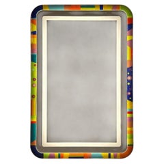 Aurea G Wall Mirror in Stainless Steel by Jonathan Amar Studio