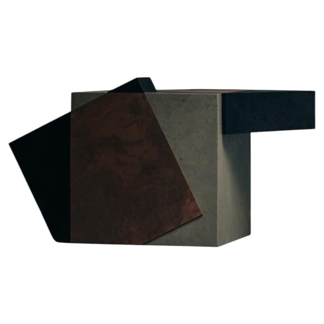 Matek Pyrite Side Table in Recycled Composite by Project Materia For Sale