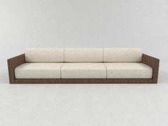 Sofá de 3 plazas EX, de madera maciza, de Sebastiano Zilio