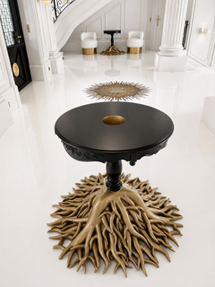 Mesa FIG de resina y madera lacada, de EURL CHRISTOPHE PERICHON