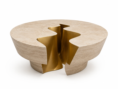 DRY Low Table in Travertine by EURL CHRISTOPHE PERICHON
