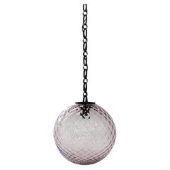 Pendentif Empoli en verre violet améthyste avec petite chaîne, 30, Magic Circus Editions