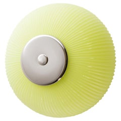 Nickel Lemon Yellow Opal Glass Candy Eyes Wall Lamp By Magic Circus Editions