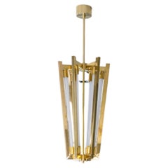 Brass Glass Tubes Chandelier 05 by Magic Circus Editions