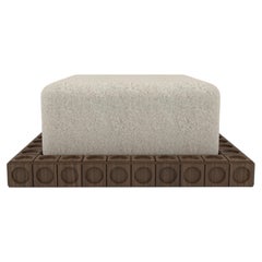 Small Ottoman, Solid Wood by Sebastiano Zilio