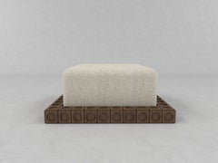 Small Ottoman, Solid Wood by Sebastiano Zilio
