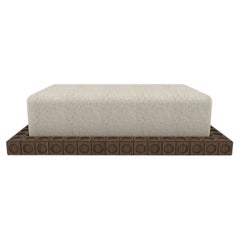 Medium Ottoman, Solid Wood by Sebastiano Zilio
