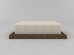 Pouf moyen, en bois massif, par Sebastiano Zilio
