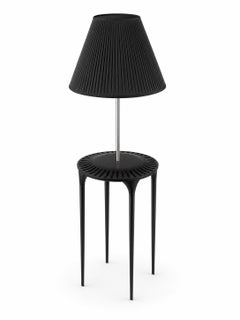 PIC Floor Lamp in Wood and Lacquered Steel by CHRISTOPHE PERICHON