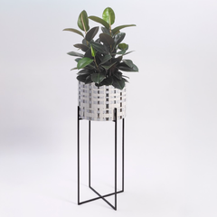 Silver Decorative Splot Design Nexum Cachepot 90 By Svetlana Golubeva