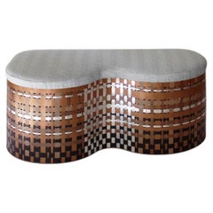 Organic Shaped Splot Design Istoki Maxi Pouf Long Bench By Svetlana Golubeva