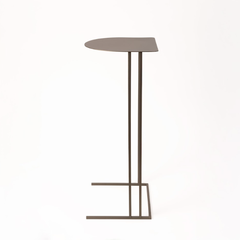 Bronze Finish Metal Thabit Semicircular Side Table By Svetlana Golubeva