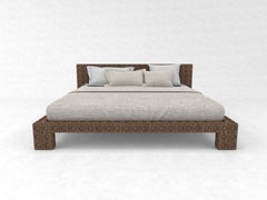 Large Bed, Solid Wood by Sebastiano Zilio