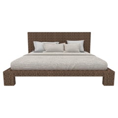 Large Bed High Headboard, Solid Wood, Dama Collection by Sebastiano Zilio