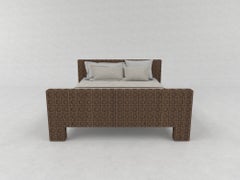 Small Bed and Footboard, Solid Wood, Dama Collection by Sebastiano Zilio