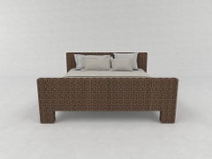 Medium Bed and Footboard, Solid Wood, Dama Collection by Sebastiano Zilio
