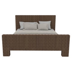Medium Bed High Headboard and Footboard, Solid Wood by Sebastiano Zilio