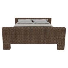 Small Bed Low Headboard and Footboard, Solid Wood by Sebastiano Zilio